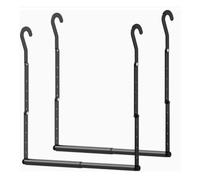 Zhdbchyuu 2 Pack Adjustable Closet Rods for Hanging Clothes, Heavy Duty Closet Hanging Rod, Double Hanging Closet Rod
