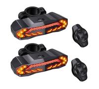 Zhdbchyuu 2 Pack Smart Bike Tail Light with Turn Signals, Bike Wireless Remote, IP65 Waterproof Bicycle Lights for Night Riding