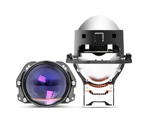 Zhdbchyuu 2 Pcs 3 inch TIR Prism Bi LED Projector Lens Headlight Kit 130W 6000K Universal Fit Auto Accessories Light Retrofit LHD