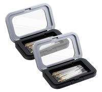 Zhdbchyuu 2 PCS Magnetic Needle Holder Case, Portable Strong Sewing Pin Storage Case with Clear Lid for Quilting Crafts Small Pins