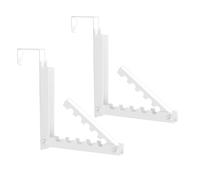 Zhdbchyuu 2 Pcs Over Door Hooks,Over The Door Clothes Hanger with 10 Ridges,Space-Saving Over The Door Drying Rack,Door Hooks