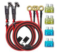 Zhdbchyuu 2 Set 10AWG 2FT SAE to O Ring Charger Cable Quick Disconnect Harness with 15A & 20A Fuse for Car Solar Panel