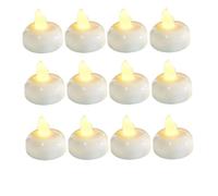 Zhdbchyuu 200 Hours 12 Pack Flameless Floating Candles, Warm White LED Flickering Tealight Candles in Bulk, Decor for Wedding