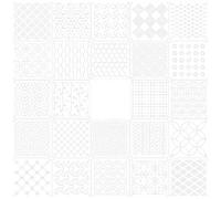 Zhdbchyuu 24pcs 3D Embossing Folder Set Embroidery Pattern Template Hand Quilting for DIY Scrapbooking and Paper Crafting