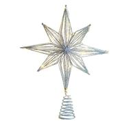Zhdbchyuu 25 Centimeters Christmas Tree Toppers Star with LED String Lights Ornaments for Christmas Home Party Decoration