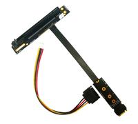 Zhdbchyuu 25cm PCIE 4.0 X4 Riser Cable M.2 for NVMe Key M to PCI E X16 Extension Cable Gen 4 SATA Power Cable 64G/BPS GPU Extender