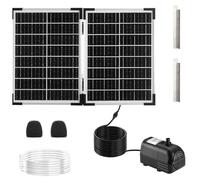 Zhdbchyuu 25W Solar Pond Pump with Filter Kit Foldable Solar Panel for Outdoor Ponds, Garden Waterfalls Ponds & DIY Water Features