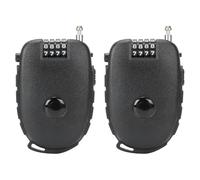 Zhdbchyuu 2pcs 4-Digit Combination Lock with 27.5 inch Quickly Retractable Steel Cables Keyless Security for Bike,Ski, Stroller