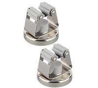 Zhdbchyuu 2pcs Magnetic Broom Holder, Heavy-Duty Anti Drop Non Drilling Mop Clamp, Suitable for Garages, Laundry Rooms