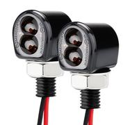 Zhdbchyuu 2pcs Mini Motorcycle Turn Signal LED Micro Scintillator for Front and Rear Racing Cars,Retro Locomotive Signal Lights