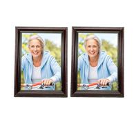 Zhdbchyuu 2PCS Real Wood Senior Portrait Frame A4 Wall Mounted Or Tabletop Death Photo Frame Home Decorations PS Frame