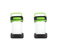 Zhdbchyuu 2PCS Rechargeable Solar Camping Lantern 3 Lighting Modes USB Portable LED Flashlight for Hiking,Emergency,Outdoor Use B