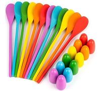Zhdbchyuu 2sets Wooden Egg Spoon Race Game Balance Stick Relay Race for Kids Easter Eggs Find Outdoor Lawn Sports Teaching Tools