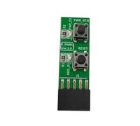 Zhdbchyuu 2x5 Pin to Reset Button + Power on/Off Button Switch Board Adapter with HDD LED Indicator for Desktop PC WIN7/10/11