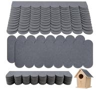 Zhdbchyuu 32Pack Roofing Felt for Bird House,Mini Roof Shingles,Roofing Felt Self-Adhesive for Bird Houses,Nesting Box Roof Gray