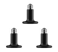 Zhdbchyuu 3PCS Reptiles Far Infrared Heating Bulb 220V/110V 100W Black Ceramic Heat Lamp for Turtle Snake Chameleon 110v 100w