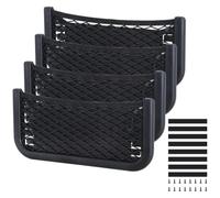 Zhdbchyuu 4-Pack Car Storage Net Pocket Organizer 26 X 12 cm Storage Elastic Mesh Cargo Netfor Car Truck RV Boat Home