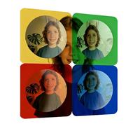 Zhdbchyuu 4 Pcs Sensory Wall Mirror, Acrylic Bubble Mirror Christmas Wall Decoration for Sensory Room Or Science Classroom