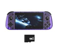 Zhdbchyuu 5.1-inch R50S Retro Handheld Game Console128GB Linux System IPS Screen Dual Player Online Gaming Console
