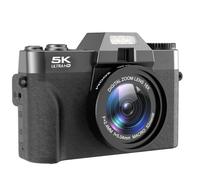 Zhdbchyuu 5K HD Professional Digital Camera Camcorder WiFi Webcam Wide Angle 16X Digital Zoom 48MP 3 inch Flip Screen Recorder