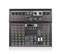 Zhdbchyuu 6 Channel Professional Audio Mixer Built-in 99DSP Effects 7-Band Graphic Equalizer 48V Phantom Power Console