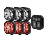Zhdbchyuu 6 Pack Smart Bike Lights System,Headlight&Turn Signal,Sync Front&Rear Bike Light with Remote Controller for Night Riding