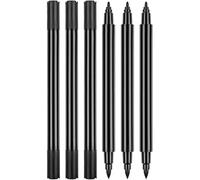 Zhdbchyuu 6Pcs Double End Fabric Marker for Clothing Hat Canvas Bag Shoes, Fading Bleeding Black Fabric Paint Pen