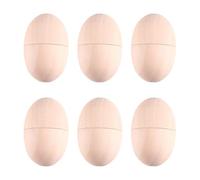 Zhdbchyuu 6Pcs Easter Wooden Eggs Fillable Gift Hollow Wood Egg Easter Basket Stuffers for Holiday for Party Supplies Decor Craft