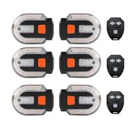 Zhdbchyuu 6Pcs Turn Signals for Bicycles with Alarm, Remote Control/Integrated Bike Tail Light Waterproof Strobe Bike Rear Lights