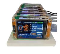Zhdbchyuu 7X 1000KH/S NerdMinerNMMiner+7 Slots Stand Upgraded Harshrate 2.8 inch Smart Display Bitcoin Crypto Solo Miner Home BTC