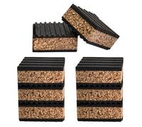 Zhdbchyuu 8 Pack Sound Isolation Pads,Cork Pads,2" X 2" X 7/8", for Turntables to Reduce Vibration and Skipping