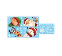 Zhdbchyuu 80PCS Christmas Snowflake Window Clings Stickers Xmas Decals Holiday Snowflake Santa Claus Reindeer Decals