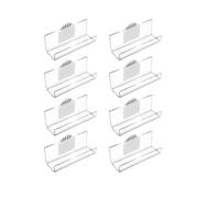 Zhdbchyuu 8Pack Vinyl Record Holder Wall Mount No Drill,Self Adhesive Acrylic Record Shelf Display Racks for LP Album Covers CD