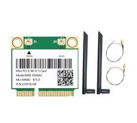 Zhdbchyuu 9260AC WiFi Card 2033M 2.4G/5G Dual-Band Gigabit Wireless Network Card BT5.0 MINIPCIE WiFi Adapter+2X 8DB Antenna