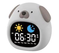Zhdbchyuu Alarm Clock for Kids Puppy-Shape Toddler Sleep Training Clock Cute Touch Night Light for Children Bedroom