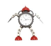Zhdbchyuu Alarm Clock Metal Robot with Arm Clip Cartoon Children Cute Silent Alarm Clock Watch Student Gifts Desktop Alarm Clocks
