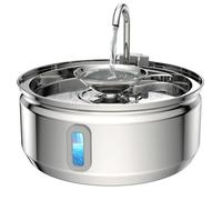Zhdbchyuu Automatic Water Dispenser Smart Cat Fountain Pet Auto Water Feeder with Visible Window Dog Stainless Steel Water Bowl