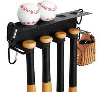 Zhdbchyuu Baseball Bat Wall Mount, Baseball Holder and Bat Rack Mount on Wall for Display, Fence Dugout Organizer for Long Usage