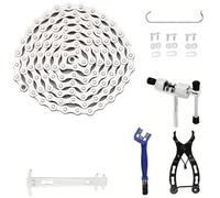Zhdbchyuu Bike Chain Kit, Single Speed Multi-Function Bike Repair Kit, with Chain Breaker Bike Link Plier and Hook Etc Accessories