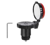 Zhdbchyuu Bike Rear View Mirror LED Warning Light Rear 21-22mm Side Mirrors 360° Adjustable Bicycle Mirrors 1 Kit