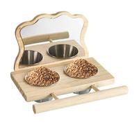 Zhdbchyuu Bird Feeder with Perch and Mirror, Fun Toy, Outdoor Home Decor.