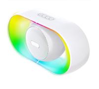 Zhdbchyuu Bluetooth Speaker, Portable RGB Light Mini Speaker White