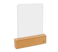 Zhdbchyuu Book Light, Dimmable LED Reading Light 3 Color Flat Book Lamp for Reading, Rechargeable Page Light with Wooden Base
