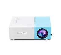 Zhdbchyuu Built-in Speaker Supports High-Definition 1080P, Handheld Mini Entertainment Portable Home LED Projector Blue EU Plug