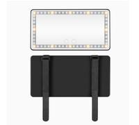 Zhdbchyuu Car Sun Visor Vanity Mirror with Lights, Rechargeable LED Car Visor Makeup Mirror with 3 Color Dimmable Lights