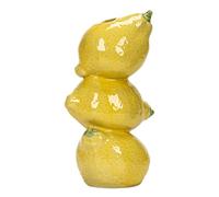 Zhdbchyuu Ceramic Vibrant Stack Fruit Design Vase - Whimsical Stacked Lemon, Decorative for Home, Kitchen (Lemon)