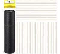 Zhdbchyuu Chalk Pencil Refill Sets, 25 Pcs Tailors Sewing White Chalk Refill Fabric Marking for Quilting Embroidery DIY Crafts
