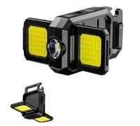 Zhdbchyuu COB Keychain Work Light Foldable Flashlight with Bottle Opener for Camping, Car Repair, Hiking,Emergency Use 2PC
