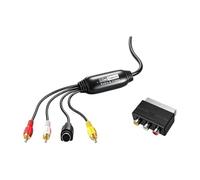Zhdbchyuu Convertitore- in Digital, USB 2.0 Video Capture Card, 1080P Hi8- to Digital Converter with Scart/AV Adapter