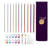 Zhdbchyuu Crochet Hooks Set, Aluminum Crochet Needles 2mm-8mm for Beginners Learn to Crochet Blanket Shawls Gift